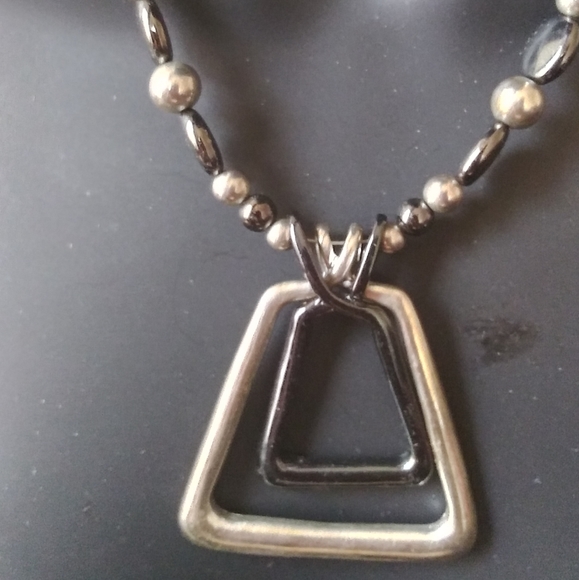 Black silver vintage necklace - Picture 2 of 6